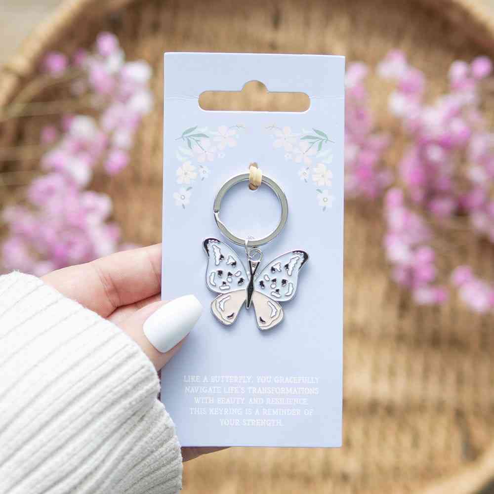 Something Different - Silver Butterfly Sleutelhanger - Multicolours